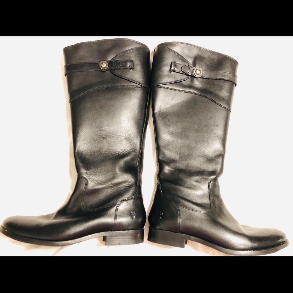 Black Frye Leather Boots